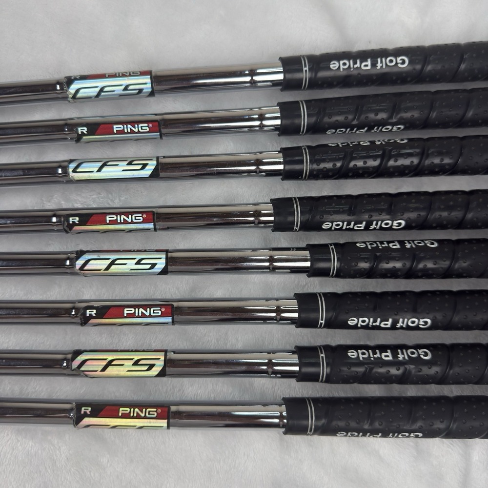 Ping CFS Steel Shaft Pulls 3-PW 38" 5 Iron Golf Pride Tour Wrap Grips .355 Taper
